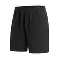 thumbnail image 1 of JTieacloth Mens Shorts Knee Length Men's Casual Shorts Summer Outdoor Active Wear Slim Fit Solid Color Comfortable Breathable Lightweight For Sports And Daily Wear,Black, 1 of 5