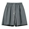 thumbnail image 1 of JTieacloth Mens Shorts Knee Length Men's Loose Fit Relaxed Five Inch Shorts For Summer,Gray, 1 of 5