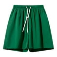 thumbnail image 1 of JTieacloth Mens Shorts Knee Length Men's Loose Fit Relaxed Five Inch Shorts For Summer,Green, 1 of 5