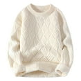 thumbnail image 1 of JTieacloth Mens Sweater Coats Male Autumn And Winter Wear Solid Color Thickened Sweater Knitwear(Beige), 1 of 6