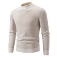 thumbnail image 1 of JTieacloth Mens Sweaters Pullover Men's Fall/winter New Half Turtleneck Dark Matching Pullover Sweater Sweater(White), 1 of 6