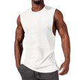 thumbnail image 1 of JTieacloth Mens Tall T Shirts Big And Tall Men's Sleeveless Tank Tops Crewneck Solid Loose Fit Shirt, 1 of 5