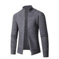 thumbnail image 1 of JTieacloth Mens Winter Cardigan Sweater Mens Autumn And Winter Fashion Casual Sweater Coat With Padded Sweater Knitted Cardigan Tops(Gray), 1 of 4