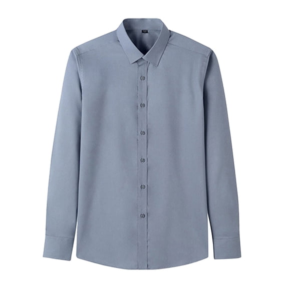 JTieacloth Mens Work Button Down Shirts with Pocket Hipster Casual Slim Fit Long Sleeve Button Down Shirts With Chest Pocket Gray