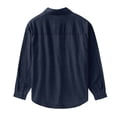 thumbnail image 1 of JTieacloth Mens Work Button Down Shirts with Pocket Male Casual Versatile Cotton Linen Linen Long Sleeved Shirt Blue, 1 of 5