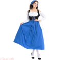thumbnail image 1 of JTieacloth Oktoberfest Outfits for Women , Bavarian Dirndl Dress for Halloween Party,Blue, 1 of 4
