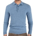 thumbnail image 1 of JTieacloth Pullover Casual Sweater Autumn And Winter Men's Sweaters Sweater Casual Solid Color Pullover Men(Blue), 1 of 6