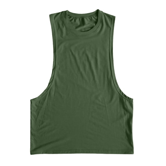 JTieacloth Shirts Men for Men's Sleeveless Solid Vest Tops Casual Popularity Side Wide Fork Fitness Sports Garment Mens Loose Vest