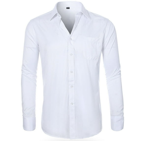 JTieacloth Short Sleeve Button Down Shirts Men's Dress Shirt Regular Fit Ultra Freess Flex Collar Stretch White