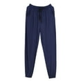 thumbnail image 1 of JTieacloth Soft Loose Sleepwear Mens Pajama Pants Home Pants Thin Elongated Oversized Casual Loose Sports Pants Blue, 1 of 4
