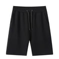thumbnail image 1 of JTieacloth Stretch Short with Pockets Men's Shorts With Deep Pockets And Loose Fitting Shorts Suitable For Running Home And Leisure,Black, 1 of 5