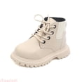 thumbnail image 1 of JTieacloth Stylish Girls Short Boots For Fall And Winter For Kids With Soft Soles For Outdoor Activities And Everyday Wear,Girls Boots for Back to School White, 1 of 5
