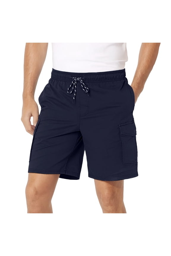 Summer Beach Mens Shorts Man High Street Fashion Trend Pleated Design Straight Leather Shorts,Blue