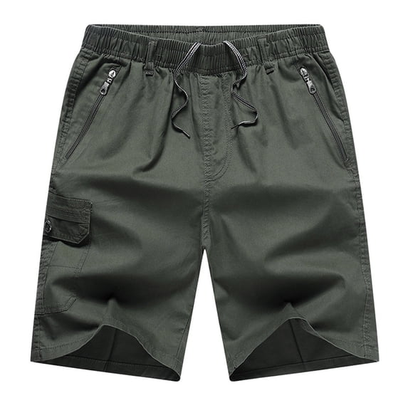 JTieacloth Summer Beach Mens Shorts Mens Sports Casual Elastic Waist Lace Up Shorts European Size Outwear Shorts,Green