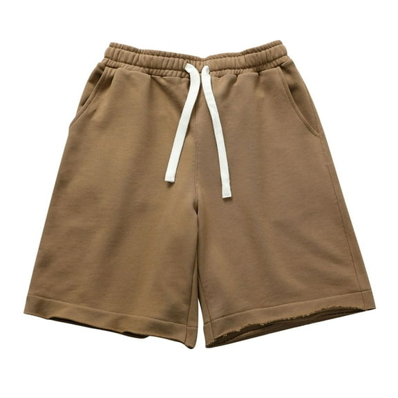 JTieacloth Summer Beach Mens Shorts Summer Sports Casual Straight Leg Heavy Heavy Hem Loose Quarter Pants,Yellow