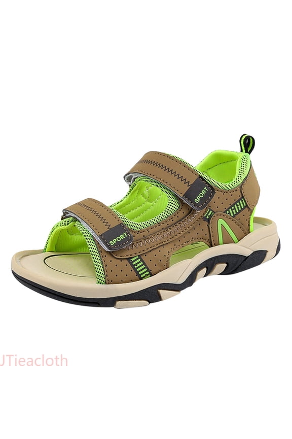 Summer Boys Girls Sandals Walking Shoes Kids Toddler Slides Sandals Unisex Children Casual Boys Sandals for School,Sizes 1 Big Kid(9-9.5 Years)