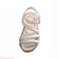 thumbnail image 1 of JTieacloth Summer Girls' Sandals Korean Edition Little Girls' Pearl Open Toe Princess Shoes Little Medium And Big Children's Performance Shoes Summer Sandals,Sizes 7.5 Little Kid(2.5-3 Years), 1 of 7