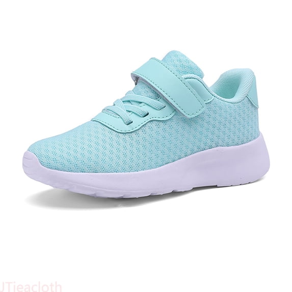 JTieacloth Summer Girls Sports Shoes Lightweight Non Slip Lace Up Mesh Upper Breathable Athletic Sports Sneakers,Sizes 12.5 Little Kid