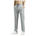 thumbnail image 1 of JTieacloth Summer Long Pants for Men Men's Pants With Deep Pockets Loose Fit Casual Drawstring Jogging Trousers For Running Workout Training Basketball Gray, 1 of 6