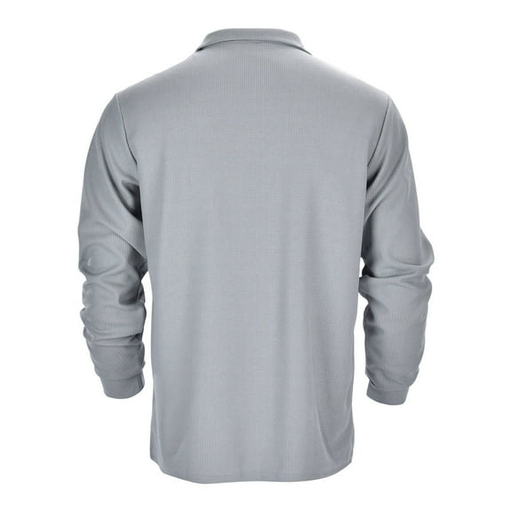 JTieacloth Summer Shirt for Mens Men's Four Seasons Leisure Fashion Design Lapel Button Pocket Long Sleeve Tops Gray XXXL