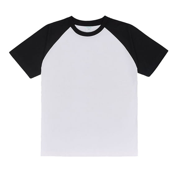 JTieacloth Tee Shirts Mens Men’s Raglan Contrast T Shirt 230g Solid Color Retro Heavy Shoulder T Shirt Pure Matching Color Loose Short Sleeve