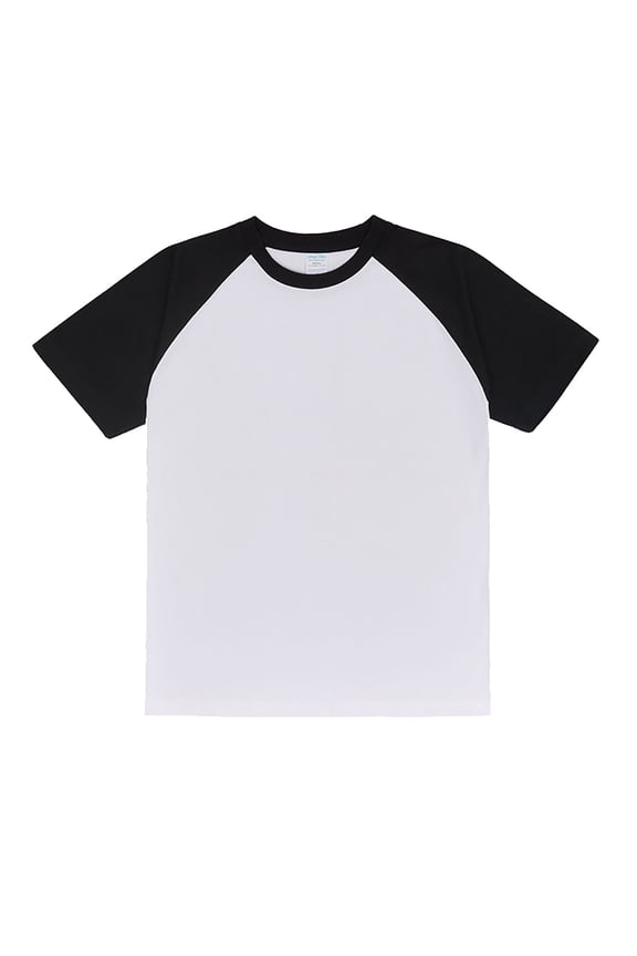 Tee Shirts Mens Men’s Raglan Contrast T Shirt 230g Solid Color Retro Heavy Shoulder T Shirt Pure Matching Color Loose Short Sleeve