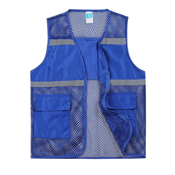 JTieacloth Tee for Men Men's Fashion Solid Color Reflective Mesh Vest