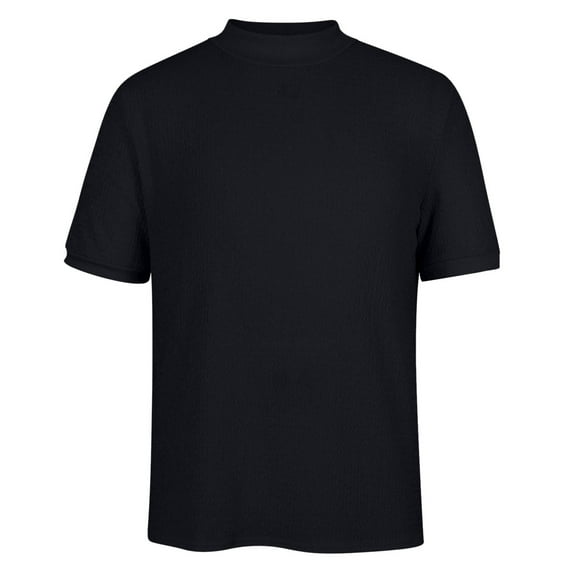 JTieacloth Thin T Shirts for Men Summer Leisure Texture Knit T Shirt European Men High Water Ripple Solid Color Short Sleeve