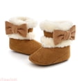 thumbnail image 1 of JTieacloth Toddler Girls Ankle Boots Baby Boy Girl Boots Shoes Winter Snow Bowknot Soft Sole Warm Toddler Prewalker Booties,Brown, 1 of 6