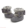 thumbnail image 1 of JTieacloth Toddler Girls Ankle Boots Baby Boy Girl Boots Shoes Winter Snow Bowknot Soft Sole Warm Toddler Prewalker Booties,Gray, 1 of 6