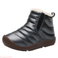 thumbnail image 1 of JTieacloth Toddler Girls Snow Boots Children Shoes Comfortable Soft Sole Plus Velvet Warm Snow Boots Fashion Outdoor Warm Children Snow Boots,Gray, 1 of 6