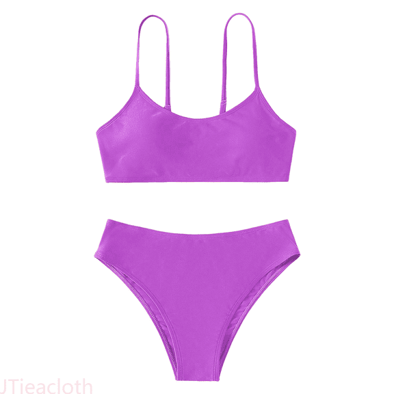 JTieacloth Toddler Girls Two Piece Bikini Sets Swimsuits with Chest Pads,Sizes 8-9 Years