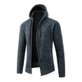 thumbnail image 1 of JTieacloth Warm Cardigan Sweaters Men's Casual Cardigan Sweaters Full Zip Sweaters Knitted Cardigan With Pockets(Blue), 1 of 4