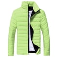 thumbnail image 1 of JTieacloth Warm Winter Coats Men Autumn Winter Cotton Stand Zipper Warm Winter Thick Coat Jacket Green, 1 of 6