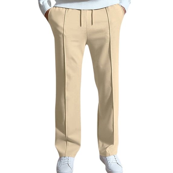 JTieacloth Wide Leg Pants for Men Men's Sweatpants Pants Soft Comfy Loose Wide Leg Trousers Sports Running Jogger Straight Leg Pants Yellow