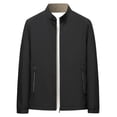 thumbnail image 1 of JTieacloth Windproof Jackets European Solid Color Aviation Jacket Men Loose Trendy Comfortable Zipper Cardigan Lightweight Casual Jacket Black, 1 of 3