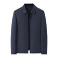 thumbnail image 1 of JTieacloth Winter Windbreaker Jackets High End Executive Jacket Men's Spring And Autumn Lapel Business Casual Jacket Outerwear Blue, 1 of 3