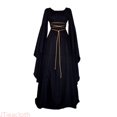 thumbnail image 1 of JTieacloth Women's Lace-Up Maxi Dress Long Sleeve Party Witch Gown, 1 of 6