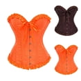 thumbnail image 1 of JTieacloth Women's Strapless Bustier Corset Top Lace Up Waist Corset for Casual Party, 1 of 4