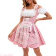 thumbnail image 1 of JTieacloth Womens 3-Piece Oktoberfest Bavarian Dirndl Dress Party Dress,Pink, 1 of 7