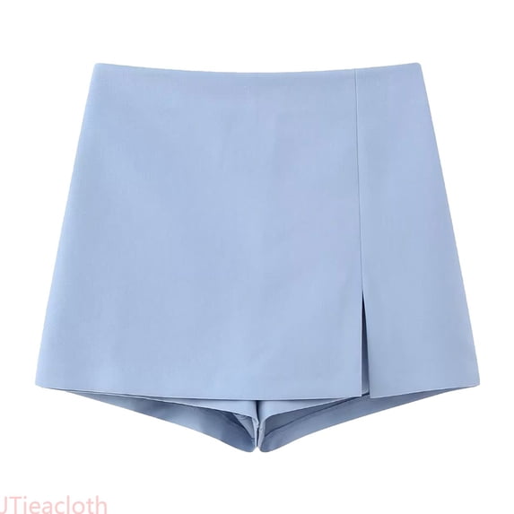 JTieacloth Womens High Waisted Mini Solid Color Slim Fit Short Skirt Pants A Line Skirt,Women's Skirts(Blue)