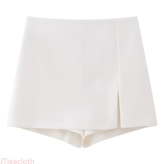 JTieacloth Womens High Waisted Mini Solid Color Slim Fit Short Skirt Pants A Line Skirt,Women's Skirts(White)