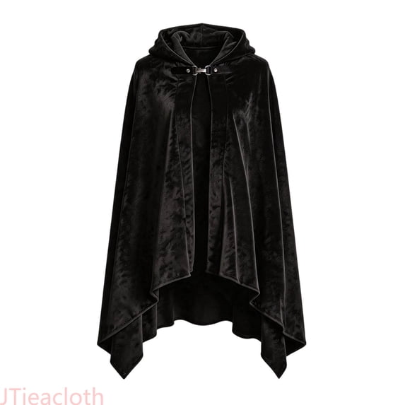 JTieacloth Womens Holiday Cloak Velvet Hooded Cape For Party Adult Kids Warm Cloak Wrap