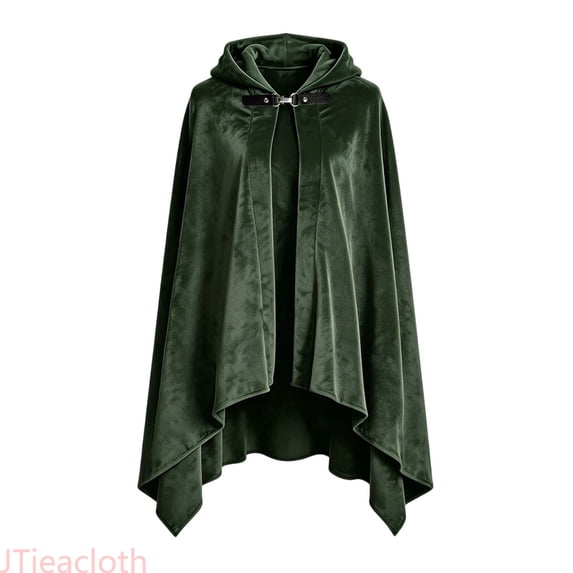 JTieacloth Womens Holiday Cloak Velvet Hooded Cape For Party Adult Kids Warm Cloak Wrap