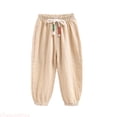 thumbnail image 1 of JTieaclothes Boys Casual Pants Elastic Waist Solid Color Drawstring Pants For Toddlers Kids Spring Summer Daily Wear Age 3 8 Years,Boys Pants Sizes 6-7 Years, 1 of 4