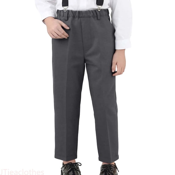 JTieaclothes Boys Fleece Lined Dress Pants Formal School Trousers For Kids Winter Warm Long Pants,Boys Pants Sizes 4-5 Years