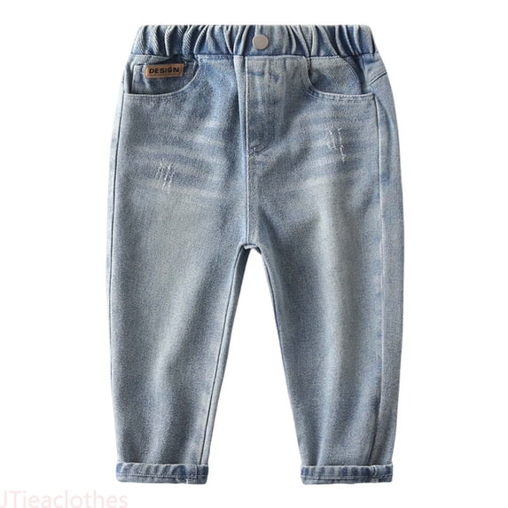 JTieaclothes Boys Jeans For Toddlers Kids Distressed Denim Pants Casual Comfortable Long Pants For Boys Age 3 8 School Everyday Wear,Boys Pants Sizes 3-4 Years