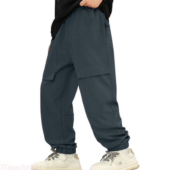 JTieaclothes Boys Outdoor Hiking Pants Windproof Snow Trousers For Kids With Reinforced Knees Pocket Cargo Design For All Seasons Adventure,Boys Pants Sizes 15-16 Years