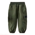 thumbnail image 1 of JTieaclothes Boys Pants Kids Casual Joggers Cargo Pants With Elastic Cuffs Comfortable Loose Fit Trousers For Toddler To Big Boys Daily Wear,Boys Pants Sizes 3-4 Years, 1 of 5