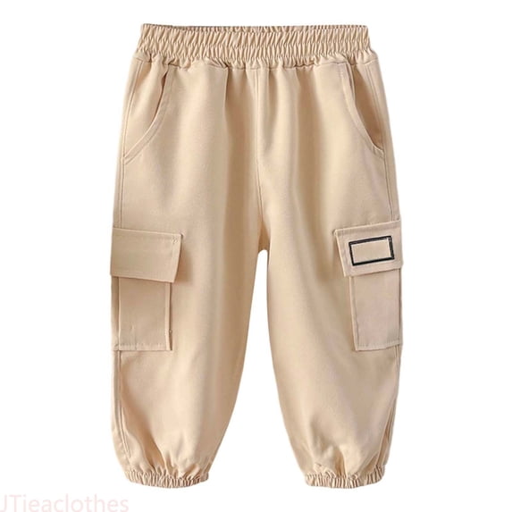 JTieaclothes Boys Pants Kids Casual Joggers Cargo Pants With Elastic Cuffs Comfortable Loose Fit Trousers For Toddler To Big Boys Daily Wear,Boys Pants Sizes 9-10 Years